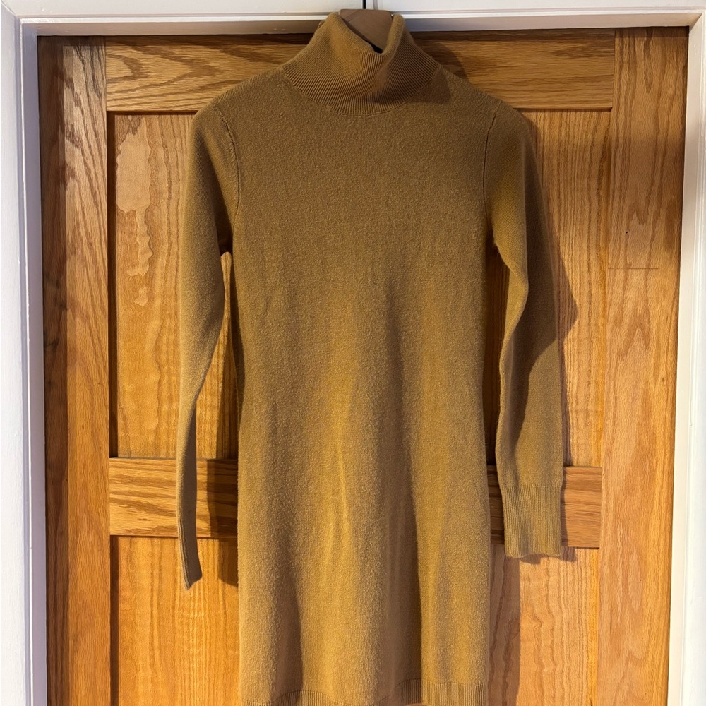 Forever 21 Camel Knit Turtleneck Dress